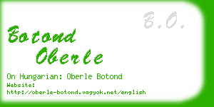 botond oberle business card